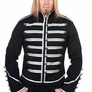 Military Drummer Jacket Black Parade Jacket Goth Punk Adam Ant Vtg Style